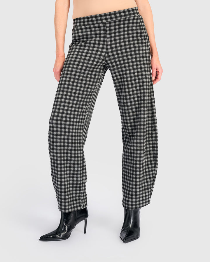 Command Slim Barrel Pant, Graphite Check