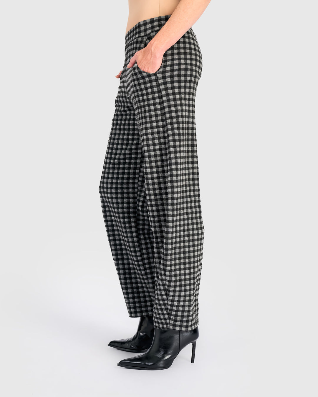 Command Slim Barrel Pant, Graphite Check