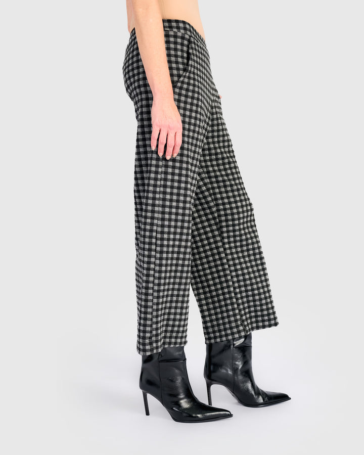 Moment Crop Pant, Graphite Check
