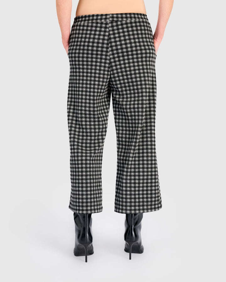 Moment Crop Pant, Graphite Check
