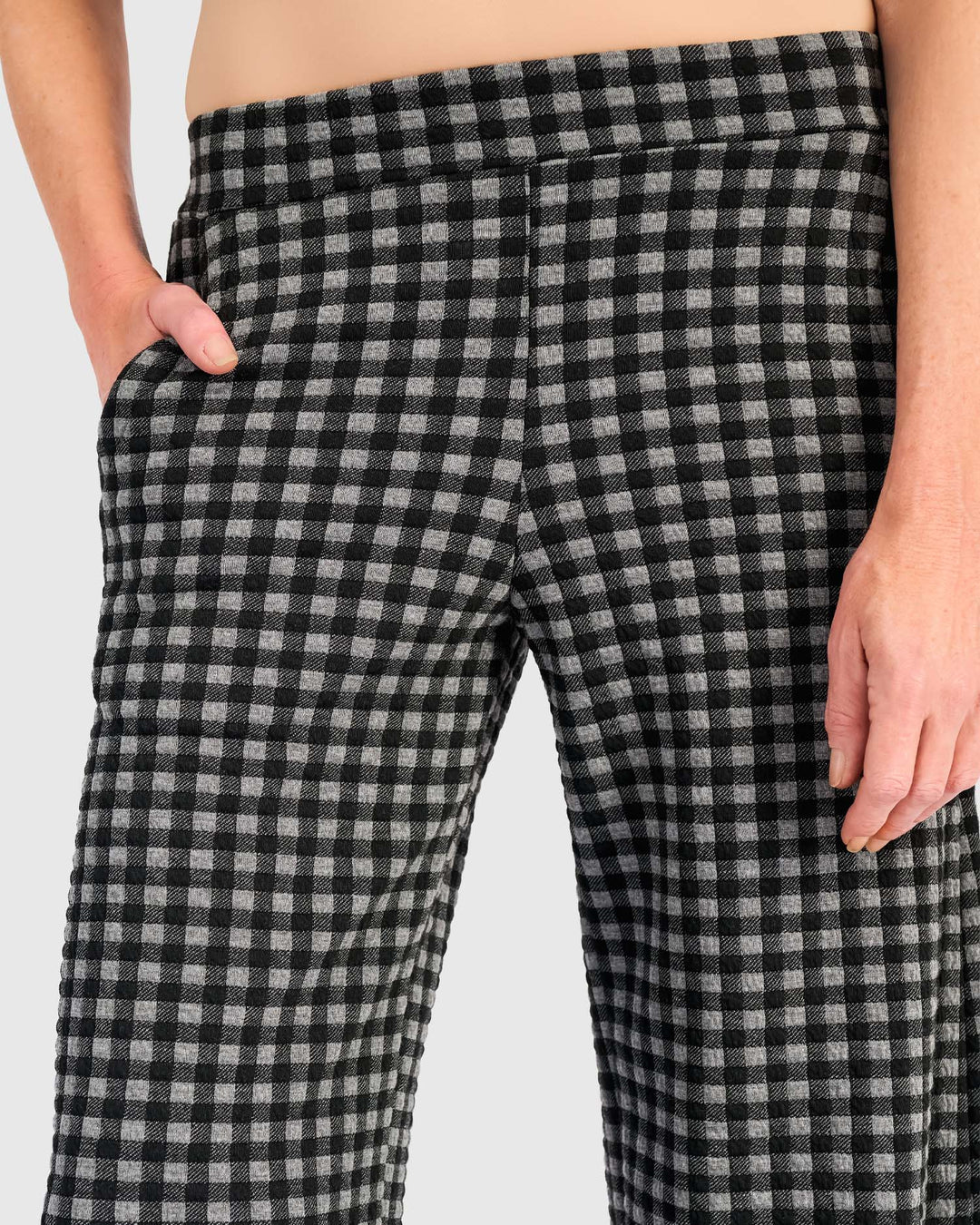 Moment Crop Pant, Graphite Check
