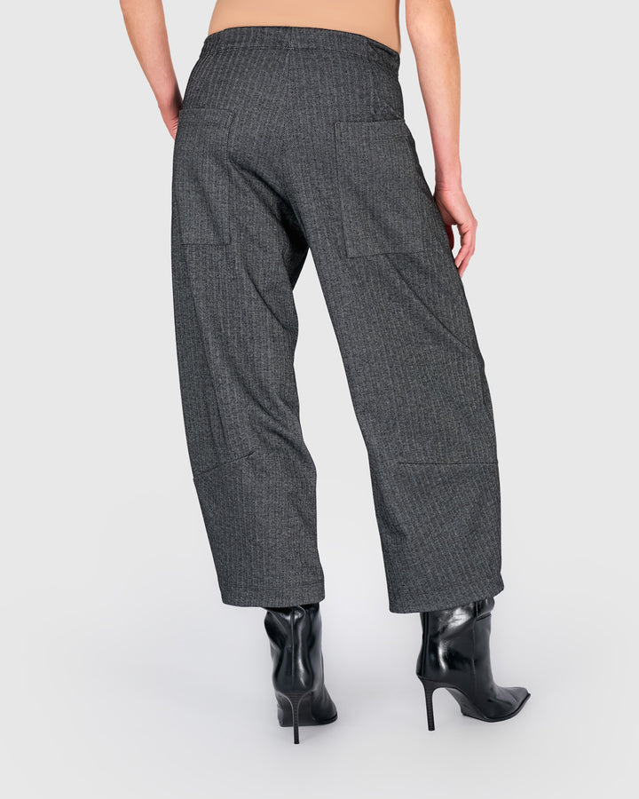 Atelier Herringbone Pants, Steel