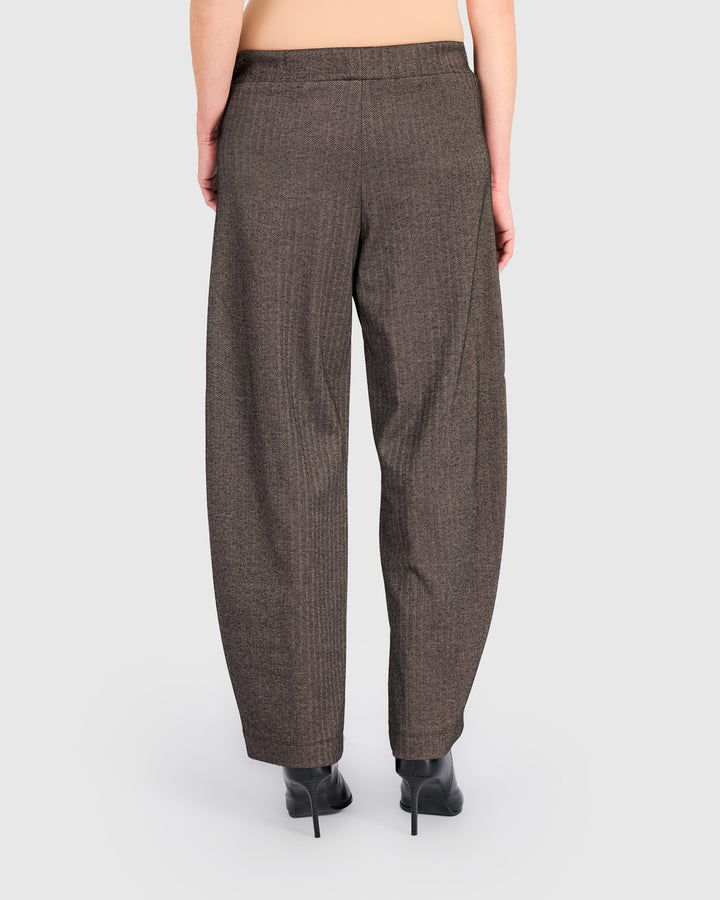 Studio Pocket Herringbone Pants, Taupe