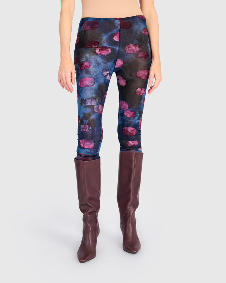 Festoon Leggings, Midnight/Wine