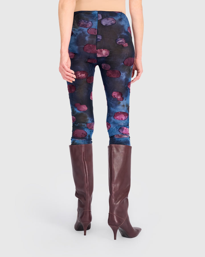 Festoon Leggings, Midnight/Wine