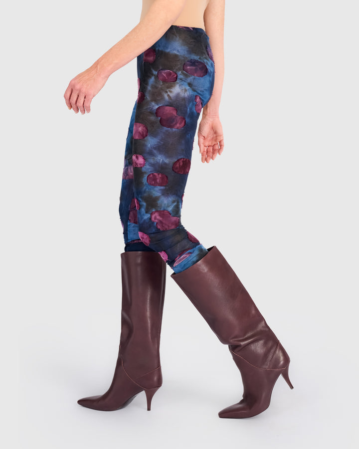 Festoon Leggings, Midnight/Wine