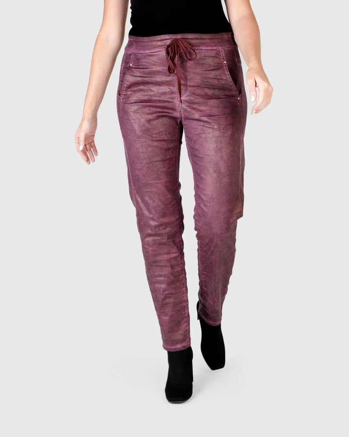 Paisley Iconic Stretch Jeans, Purple