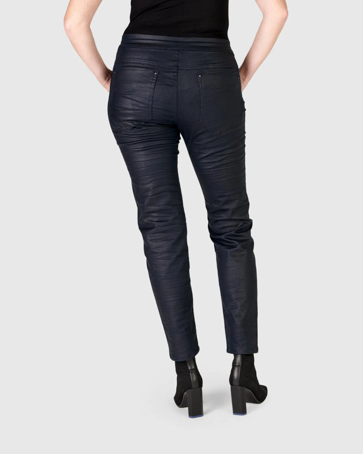 Snake Iconic Stretch Jeans, Metallic Navy