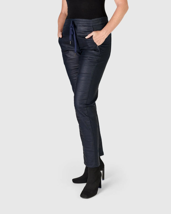 Snake Iconic Stretch Jeans, Metallic Navy