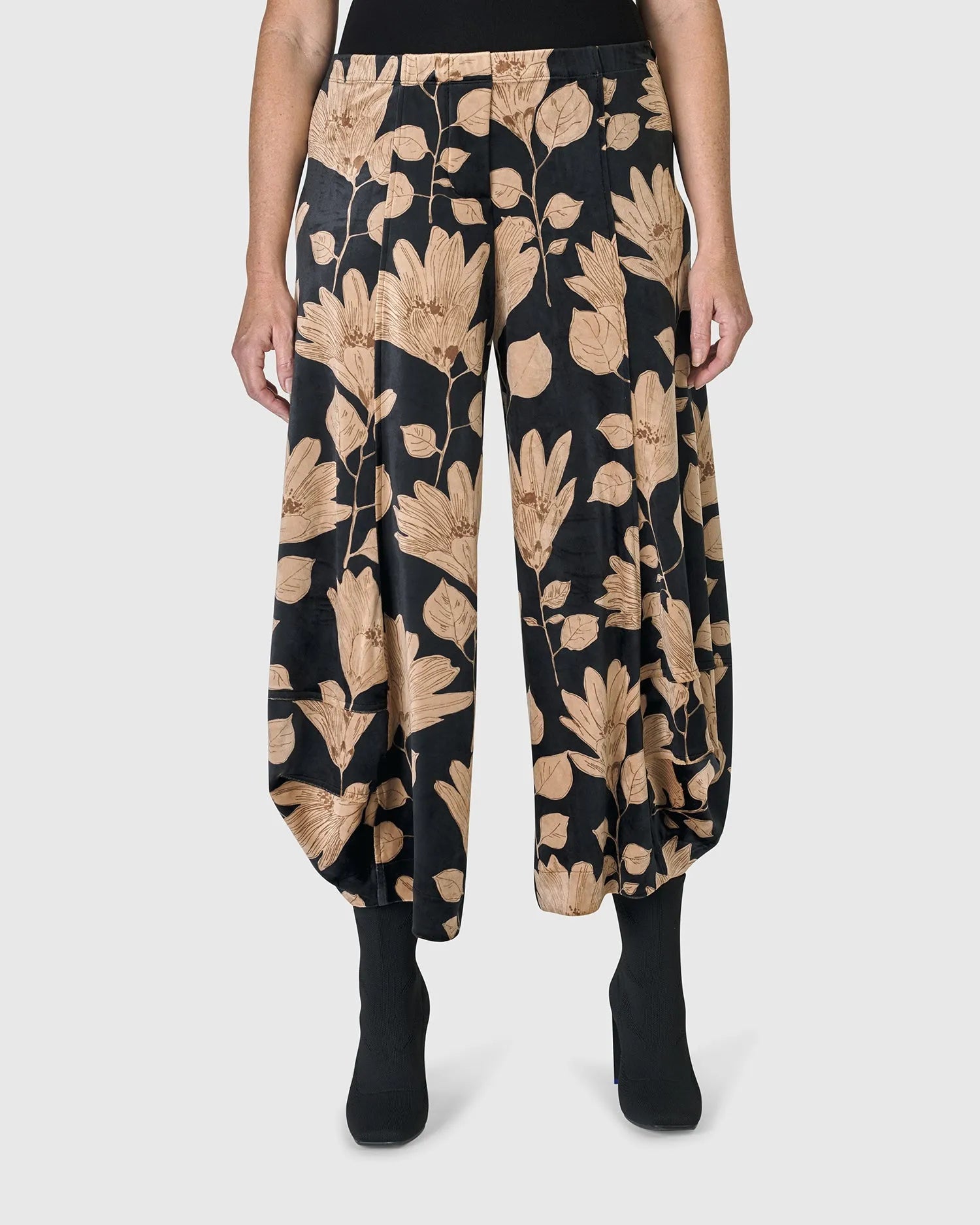 Tessa Velvet Punto Pants, Floral – Alembika U.S.