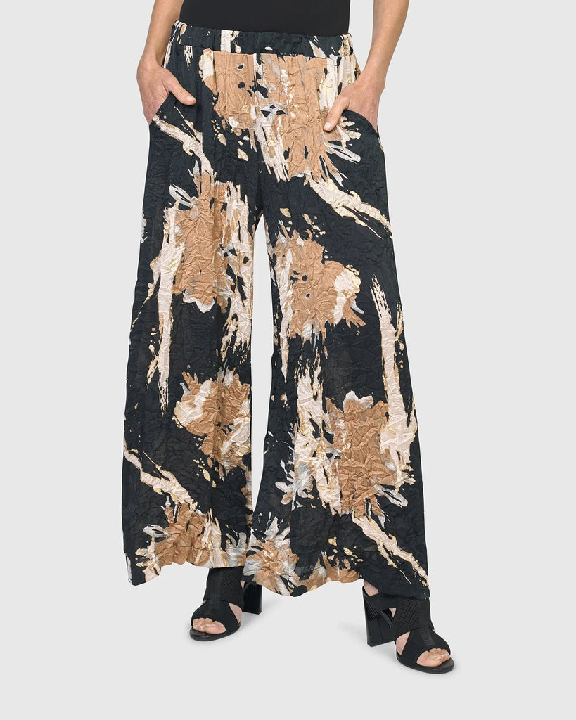 【THE MOZZ】[Premium] Risha Stitch Summer Pants Ristretto Wide Leg Pants, Shimmer – Alembika U.S.