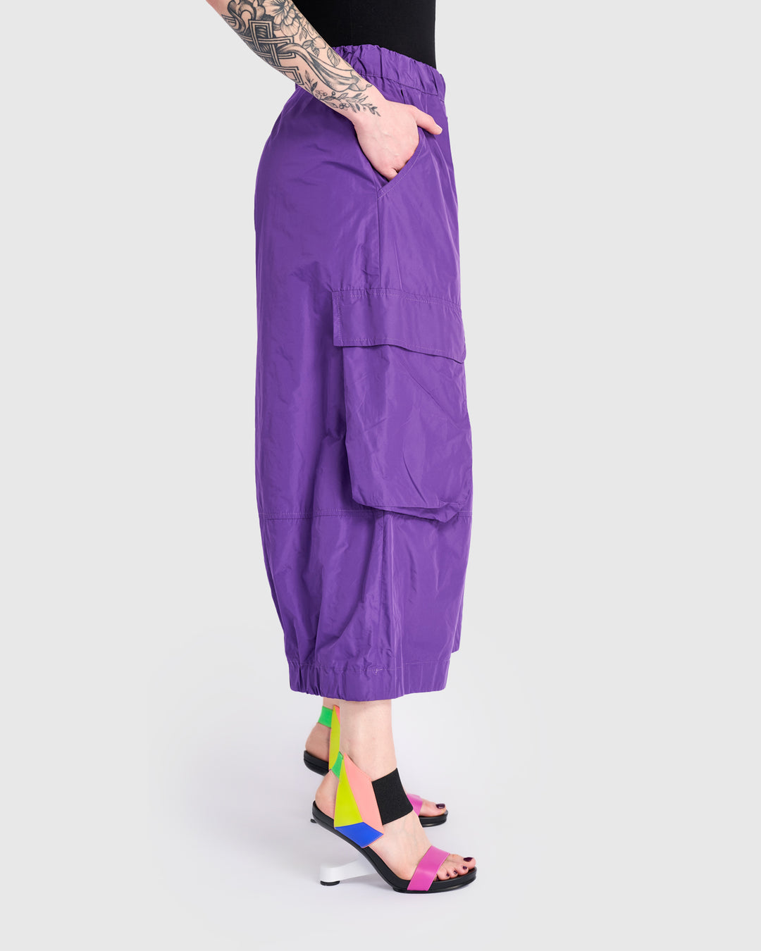 Swish Wide Cargo Pants, Amethyst