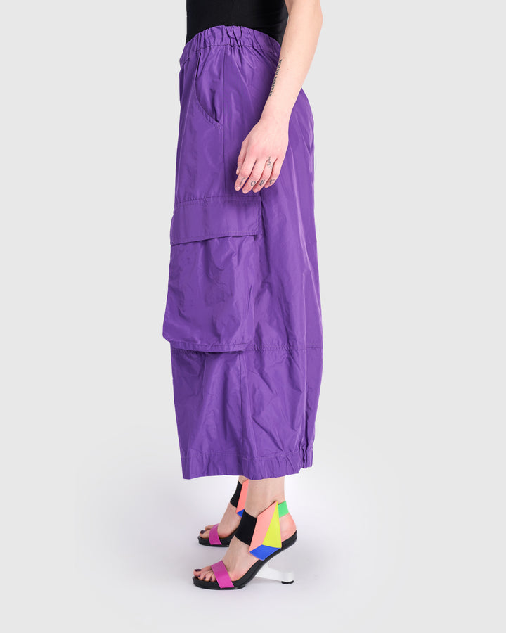 Swish Wide Cargo Pants, Amethyst