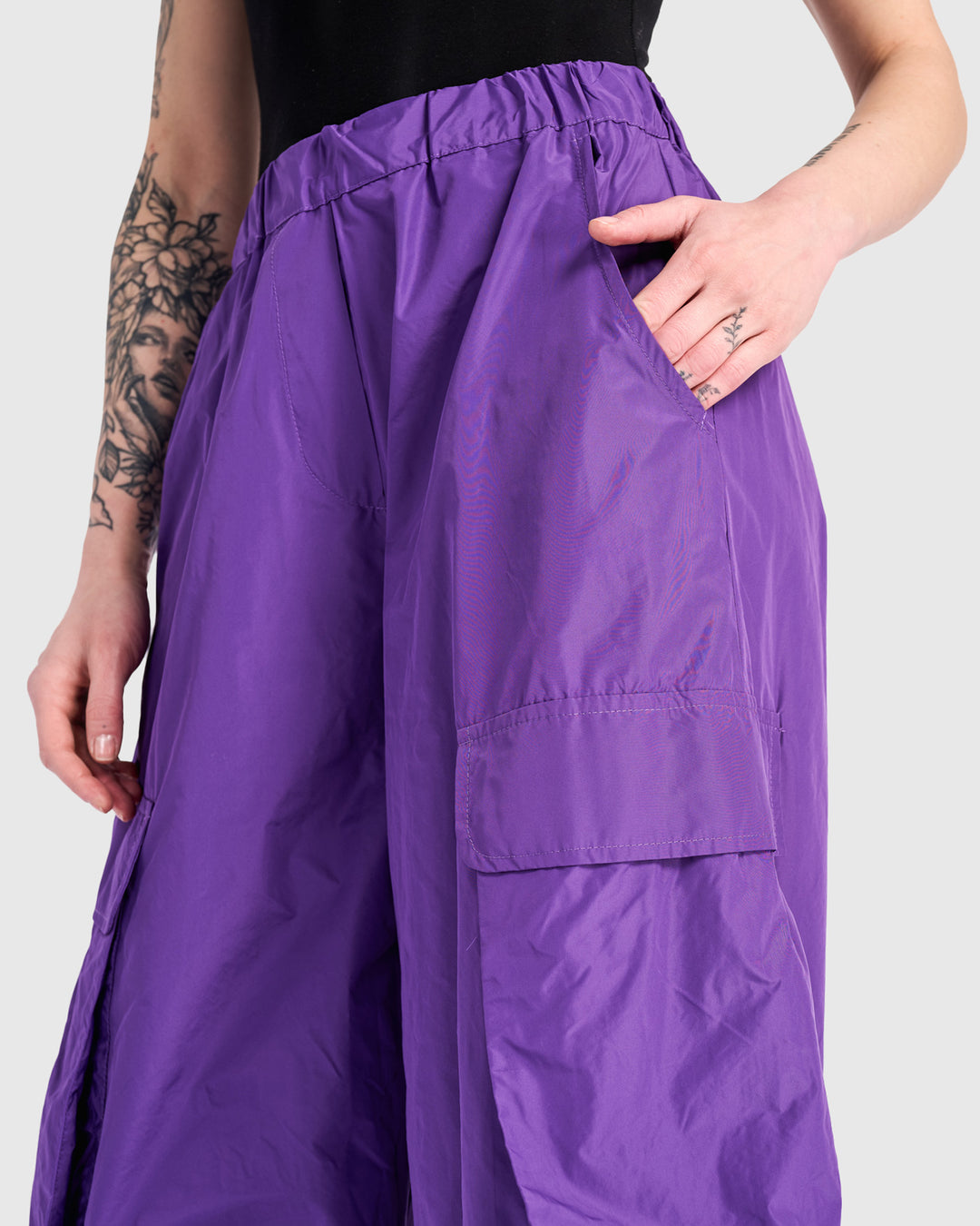 Swish Wide Cargo Pants, Amethyst