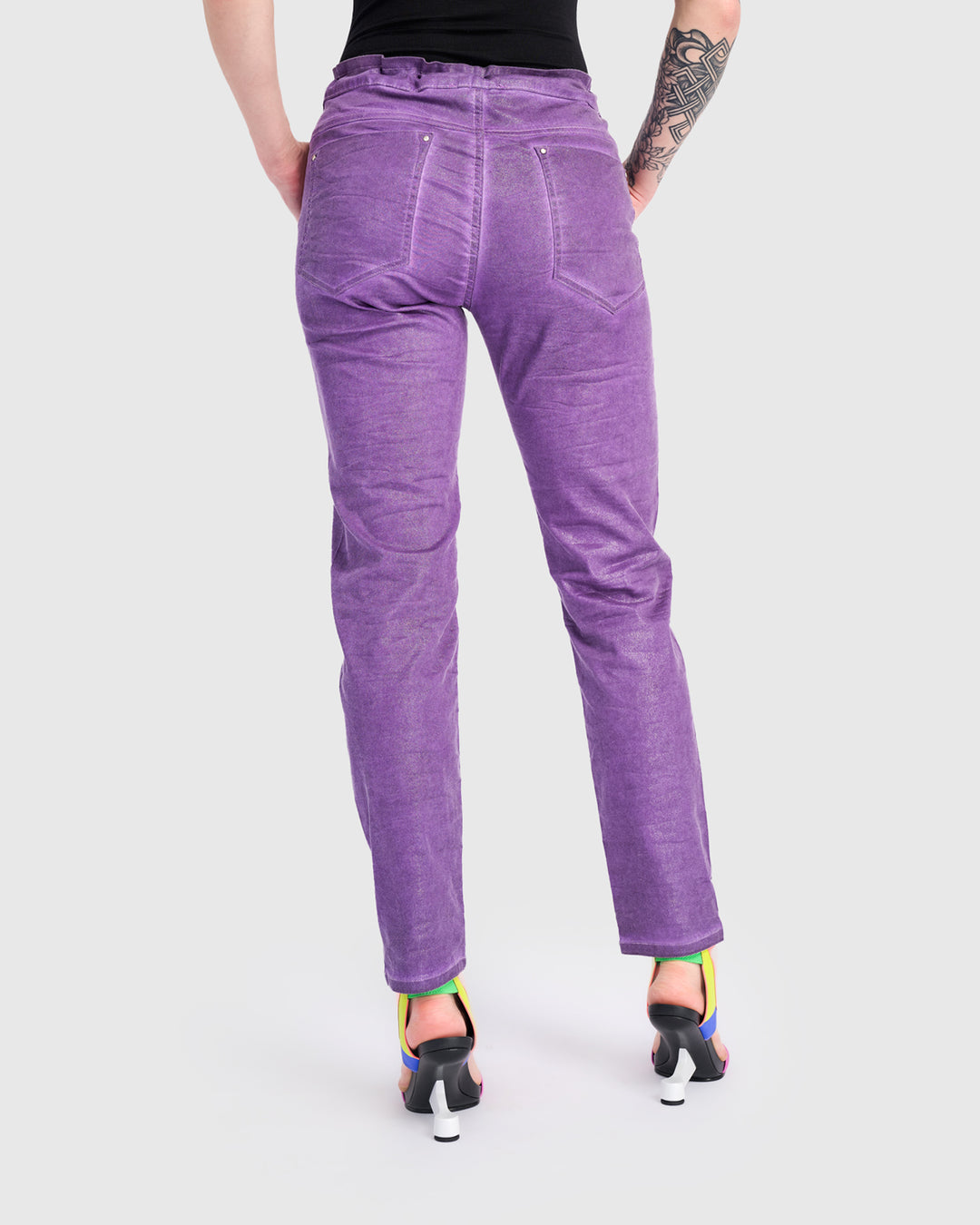 Shimmer Iconic Stretch Jeans, Amethyst