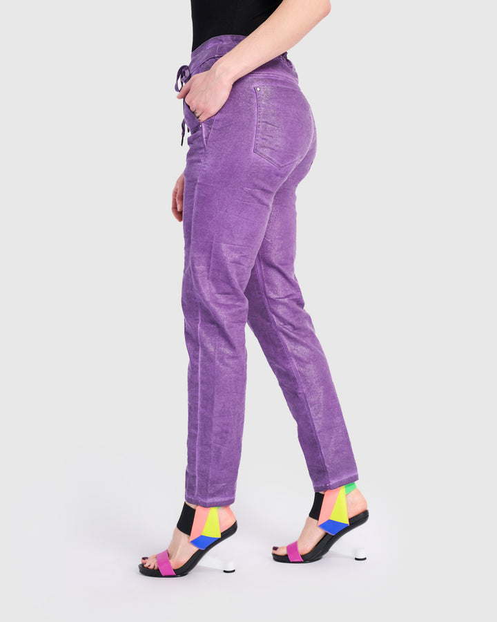 Shimmer Iconic Stretch Jeans, Amethyst
