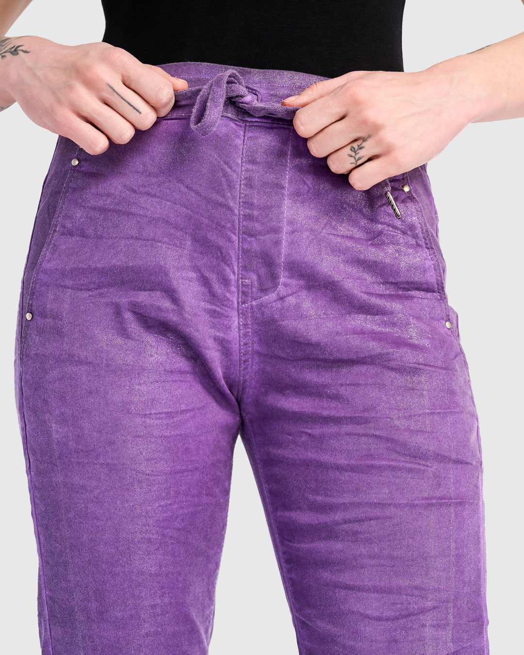 Shimmer Iconic Stretch Jeans, Amethyst