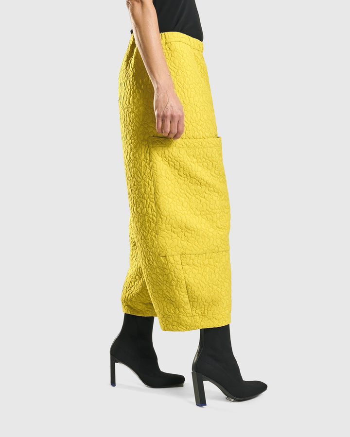 Jacquard Tapestry Pants, Yellow