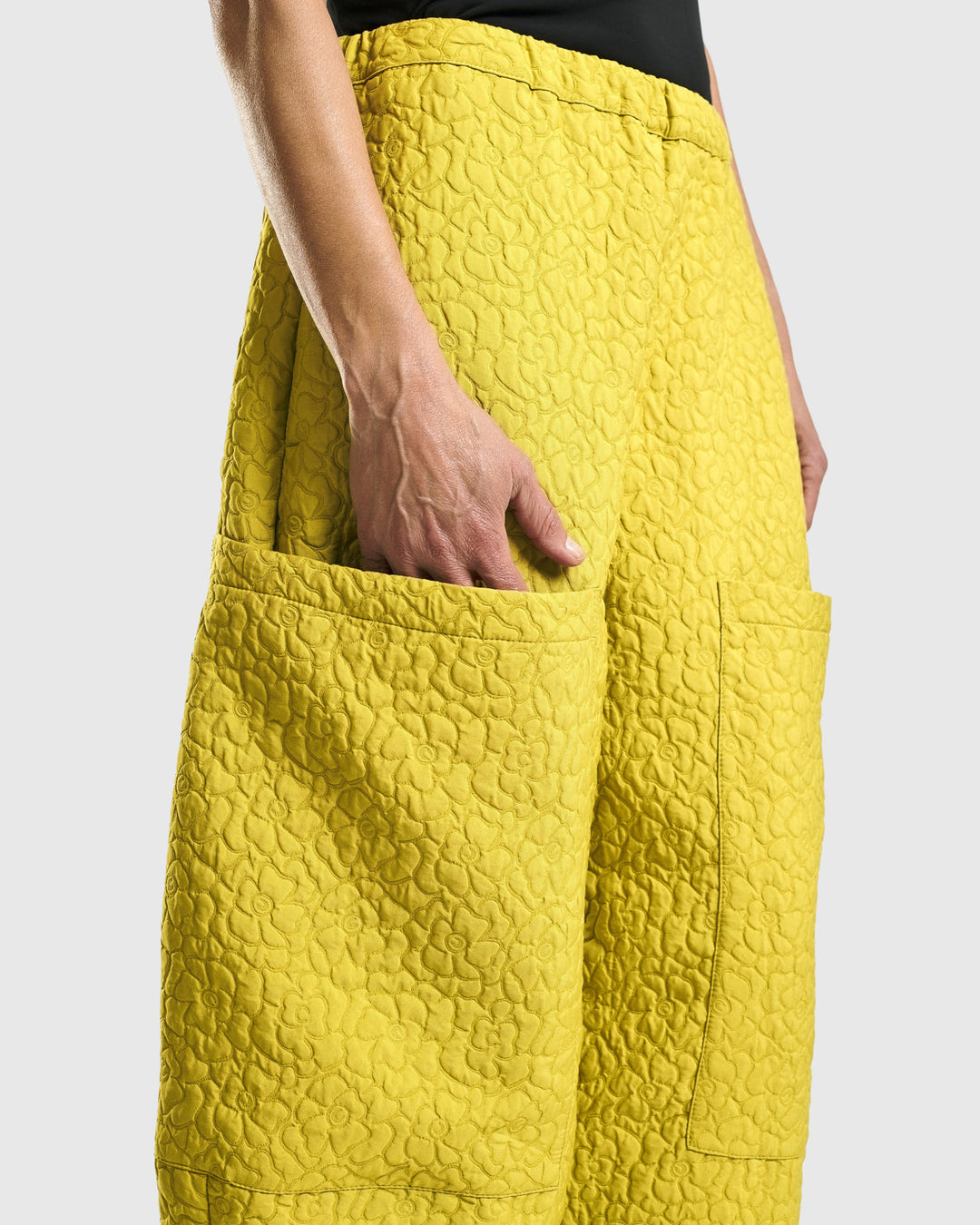 Jacquard Tapestry Pants, Yellow
