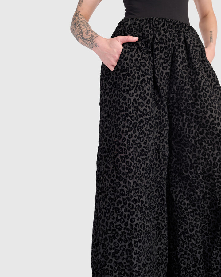Minou Wide Leg Pants, Black