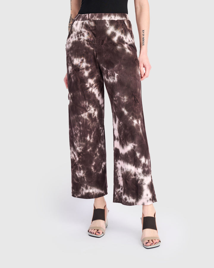 Lala Lounge Pants, Brown/Pink Tie Dye