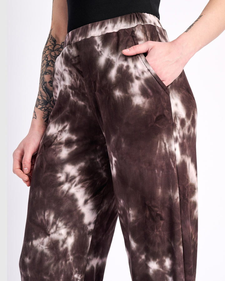 Lala Lounge Pants, Brown/Pink Tie Dye