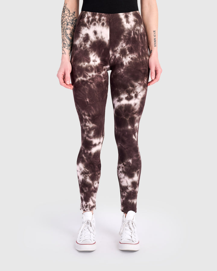 Mellow Leggings, Brown/Pink Tie Dye