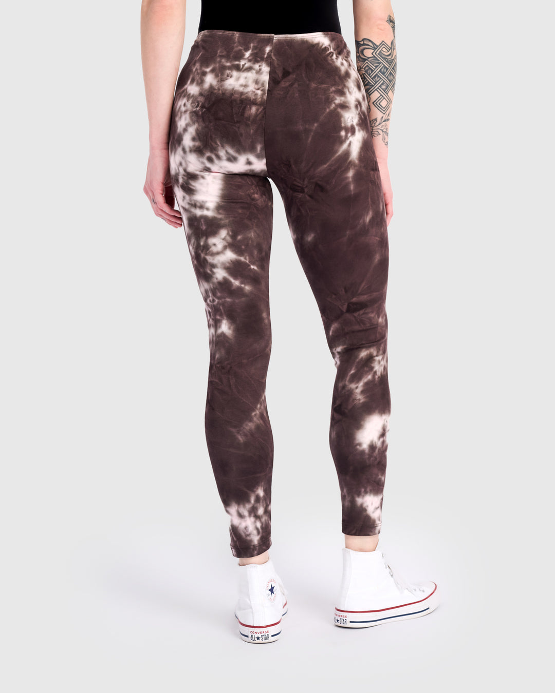 Mellow Leggings, Brown/Pink Tie Dye