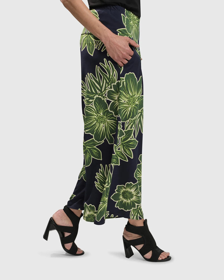 FRESH GREENS PALAZZO PANTS, ROYAL