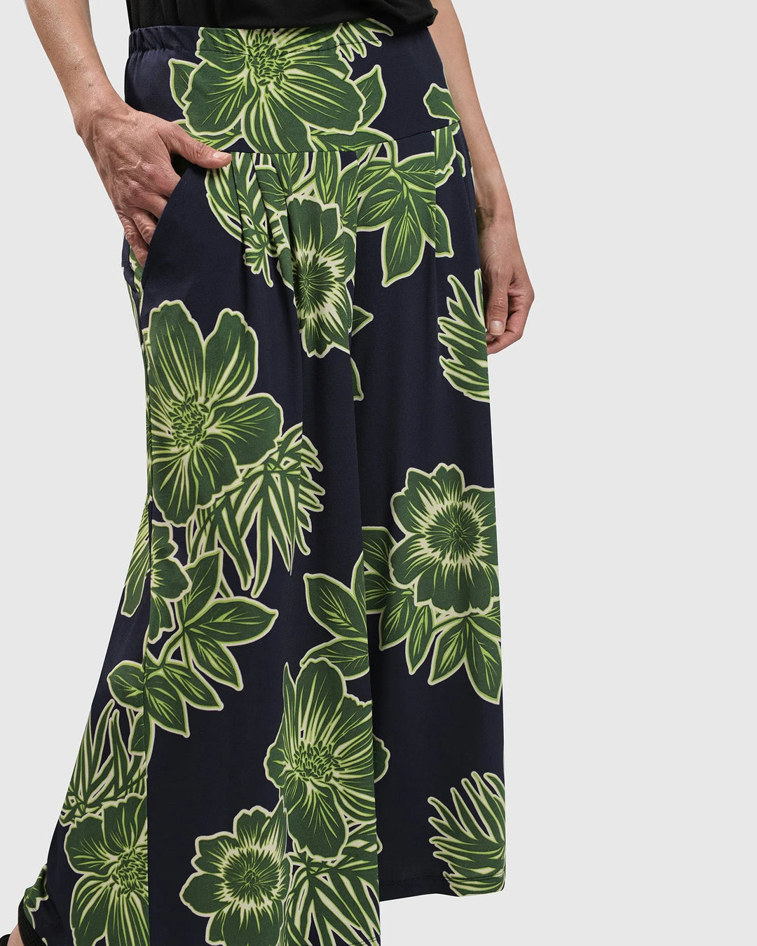 FRESH GREENS PALAZZO PANTS, ROYAL