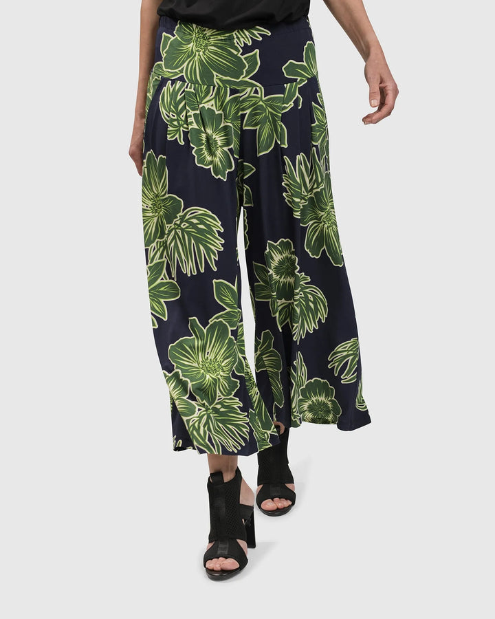 FRESH GREENS PALAZZO PANTS, ROYAL