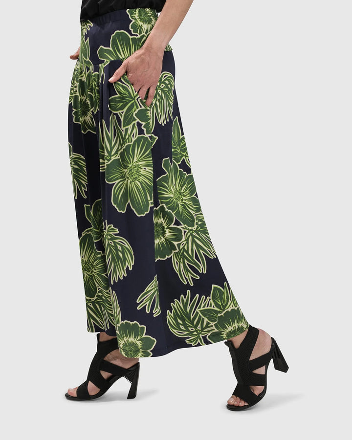 FRESH GREENS PALAZZO PANTS, ROYAL