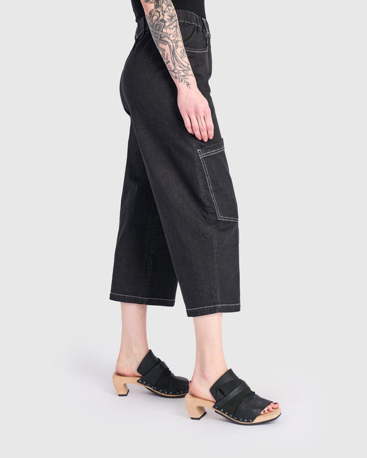 Palma Capri Pants, Black Denim