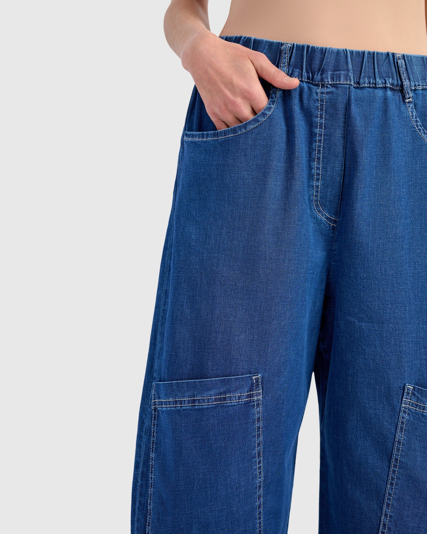 Denim Palma Capri Pants, Blue – Alembika U.S.