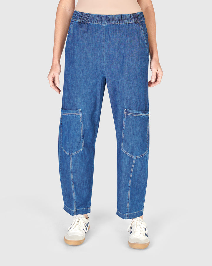 Papaya Relaxed Pants, Denim