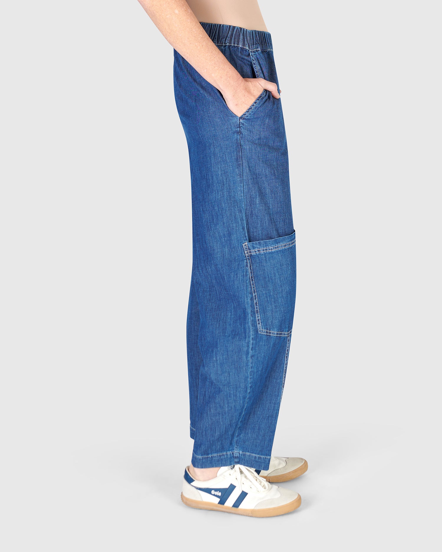 Papaya Relaxed Pants, Denim – Alembika U.S.