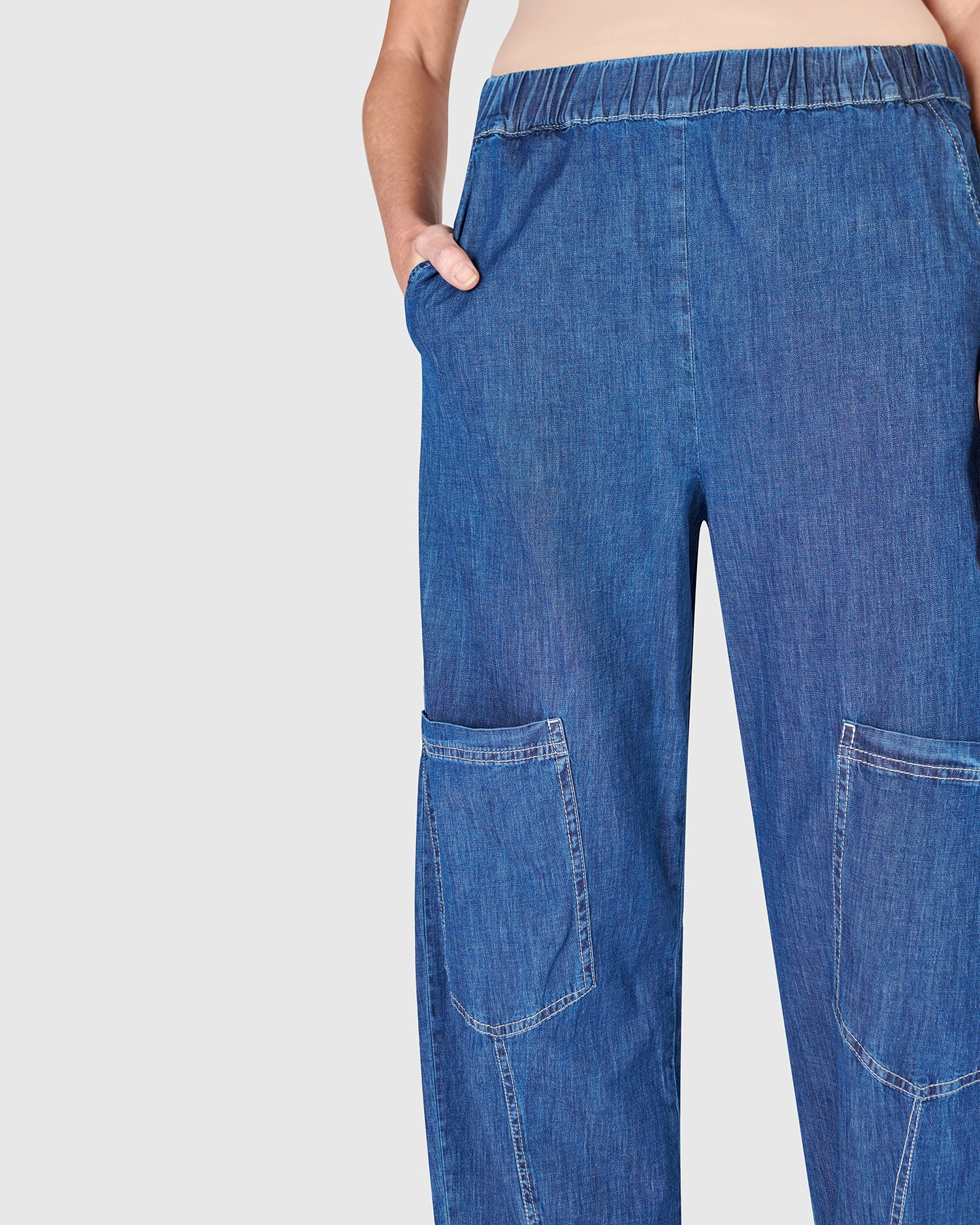 Papaya Relaxed Pants, Denim – Alembika U.S.