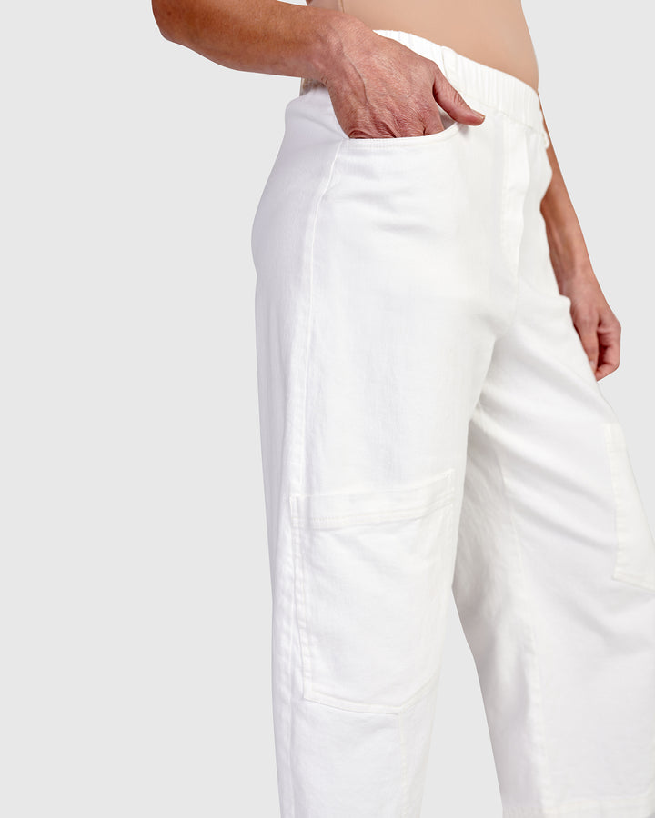 Palma Capri Pants, White