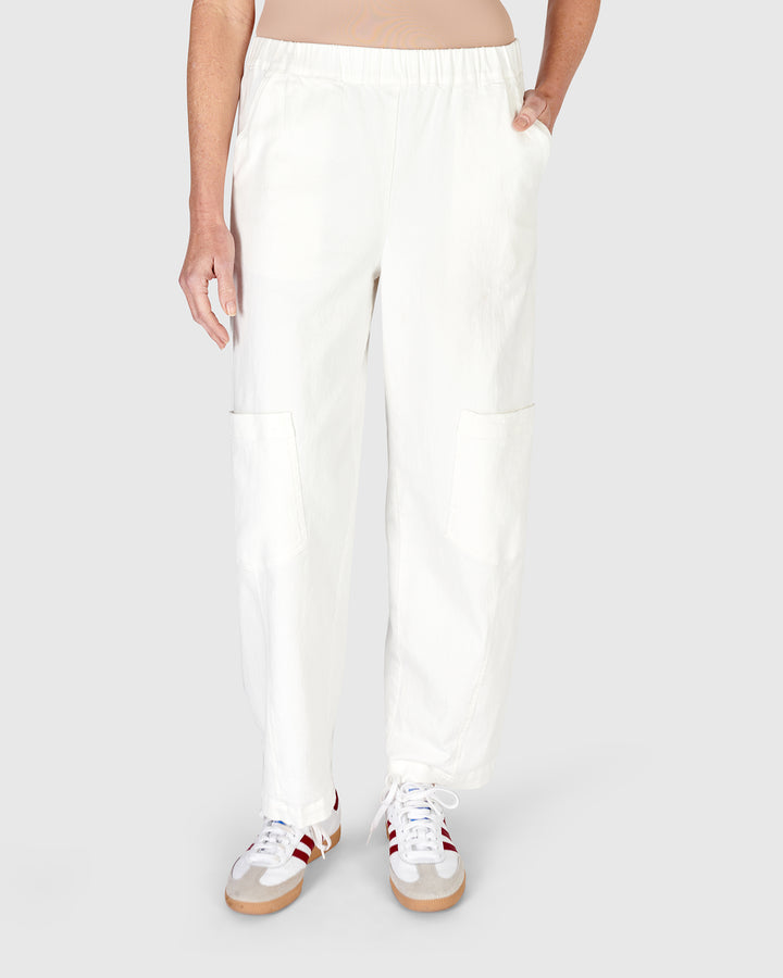 Papaya Relaxed Pants, White