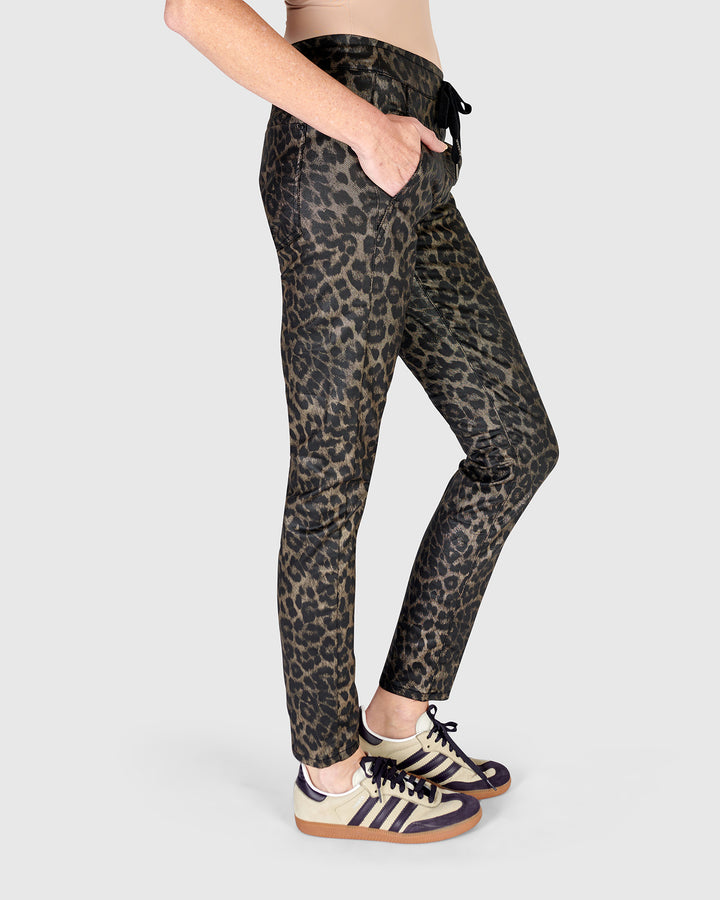 Animal Iconic Stretch Jeans, Brown Leopard