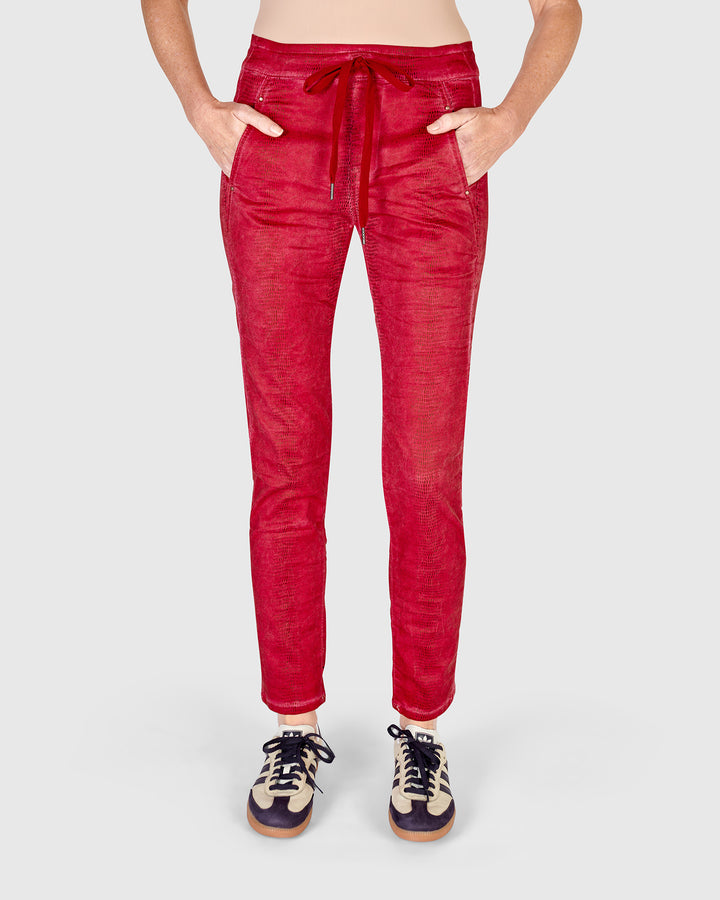 Serpent Iconic Stretch Jeans, Red