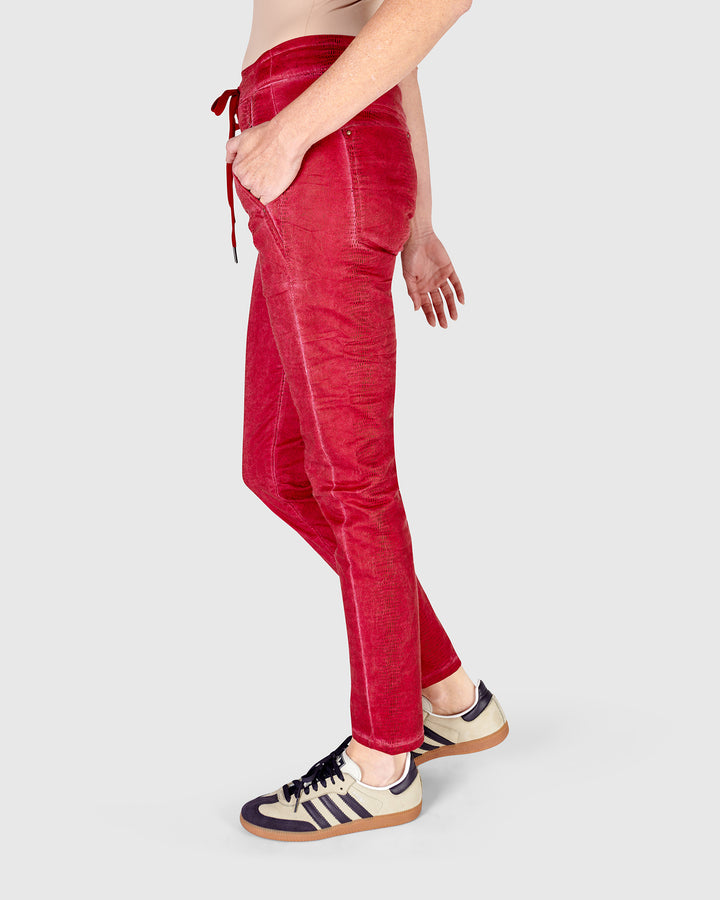 Serpent Iconic Stretch Jeans, Red