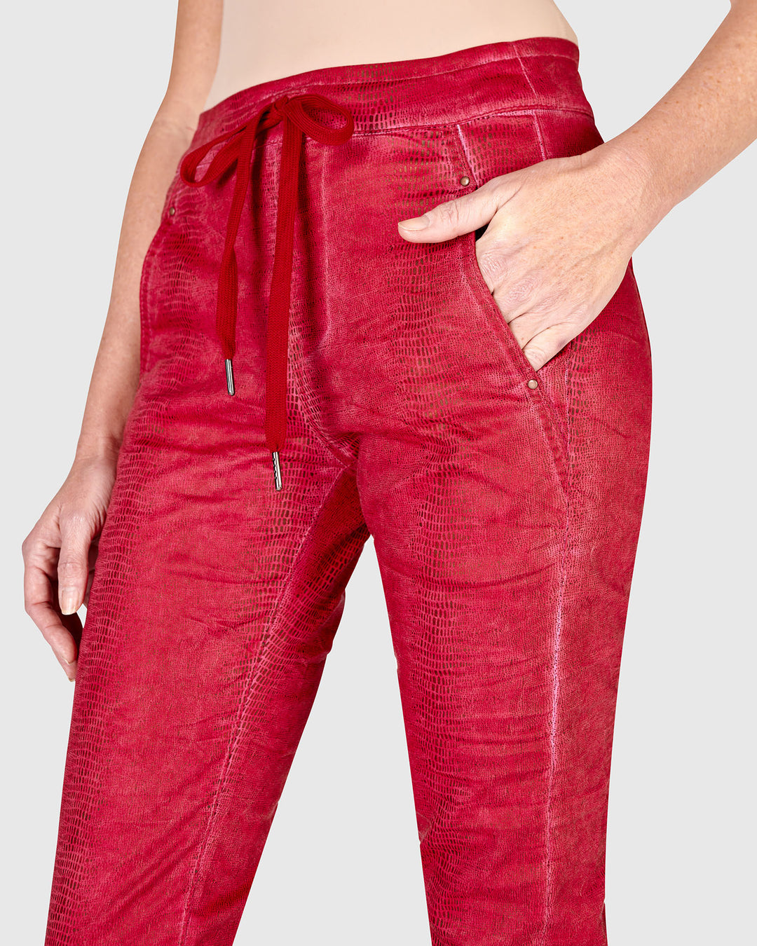 Serpent Iconic Stretch Jeans, Red