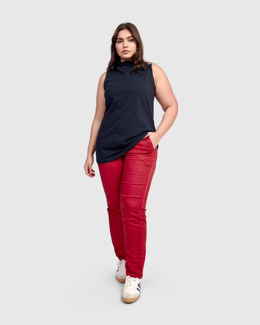 Serpent Iconic Stretch Jeans, Red