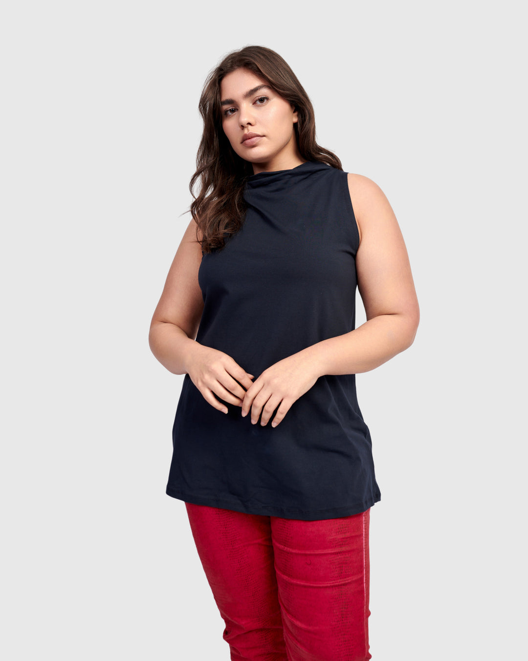 Essential Bistro Sleeveless Top, Navy