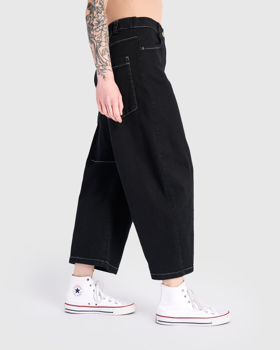 Go-To Barrel Pants, Black