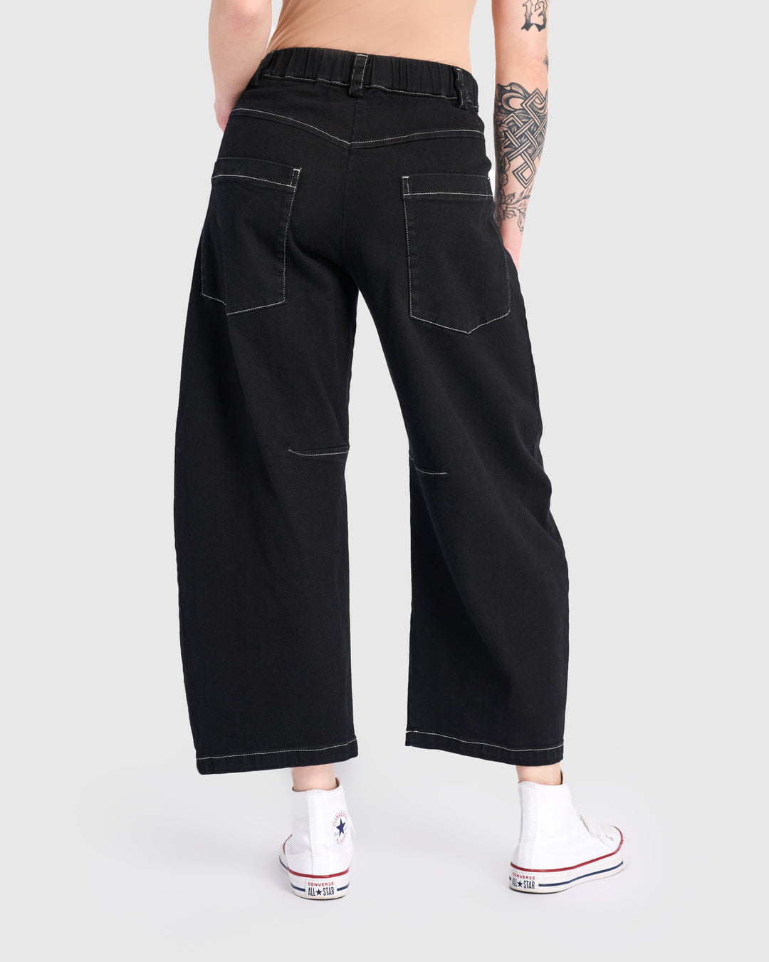 Go-To Barrel Pants, Black