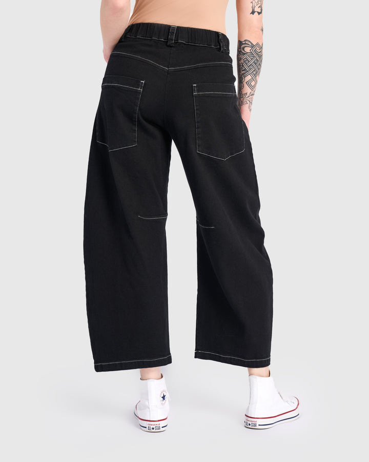 Go-To Barrel Pants, Black