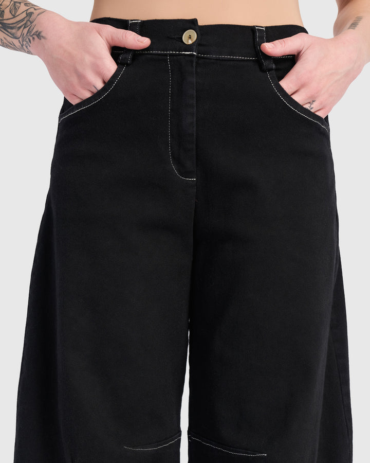 Go-To Barrel Pants, Black