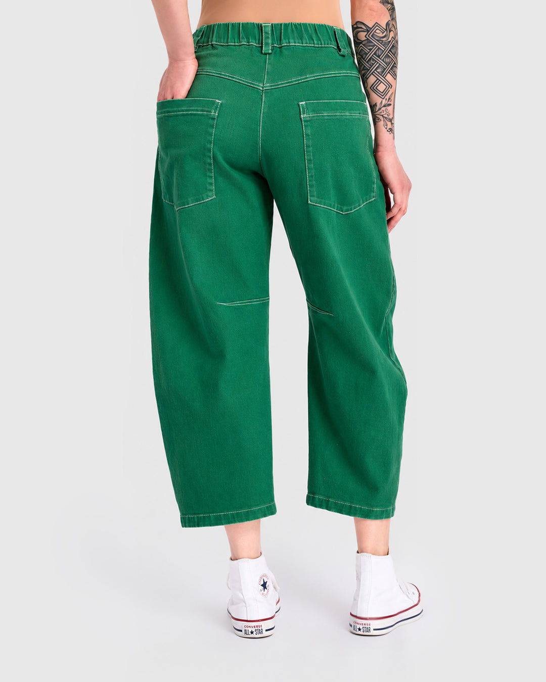 Go-To Barrel Pants, Emerald